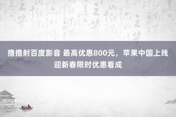 撸撸射百度影音 最高优惠800元，苹果中国上线迎新春限时优惠看成