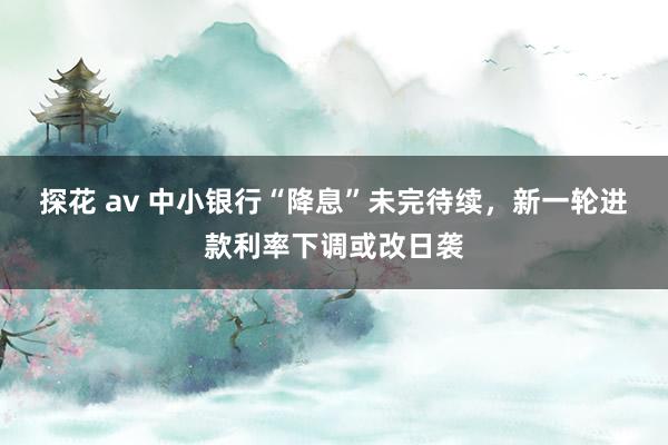 探花 av 中小银行“降息”未完待续，新一轮进款利率下调或改日袭
