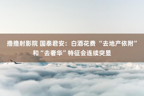 撸撸射影院 国泰君安：白酒花费 “去地产依附”和“去奢华”特征会连续突显