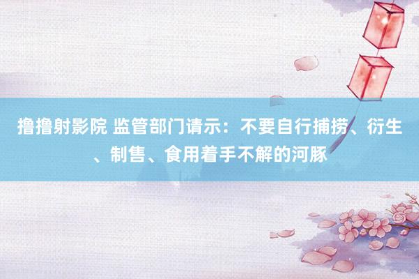 撸撸射影院 监管部门请示：不要自行捕捞、衍生、制售、食用着手不解的河豚