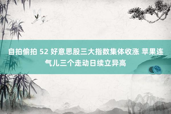自拍偷拍 52 好意思股三大指数集体收涨 苹果连气儿三个走动日续立异高