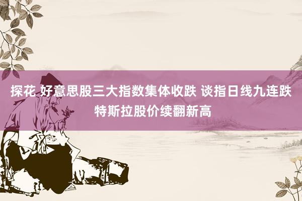探花 好意思股三大指数集体收跌 谈指日线九连跌 特斯拉股价续翻新高