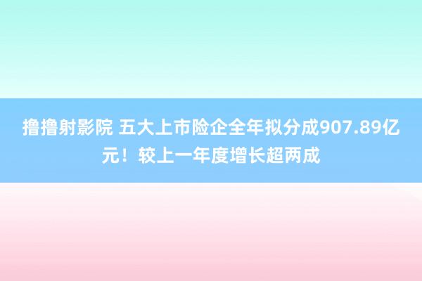 撸撸射影院 五大上市险企全年拟分成907.89亿元！较上一年度增长超两成